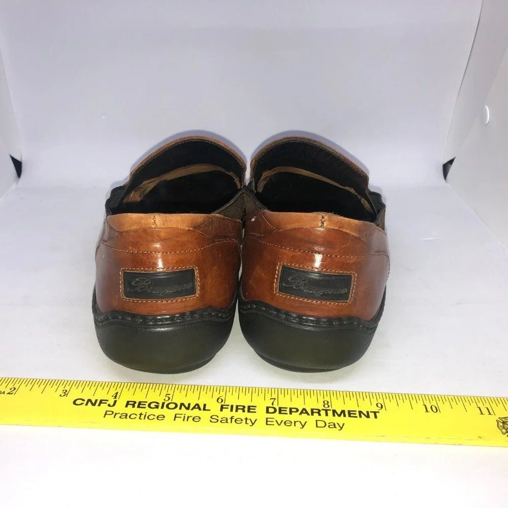 Bragano Italian Brown Leather Loafer Sandals Men's 8.5 - Picture 5 of 11
